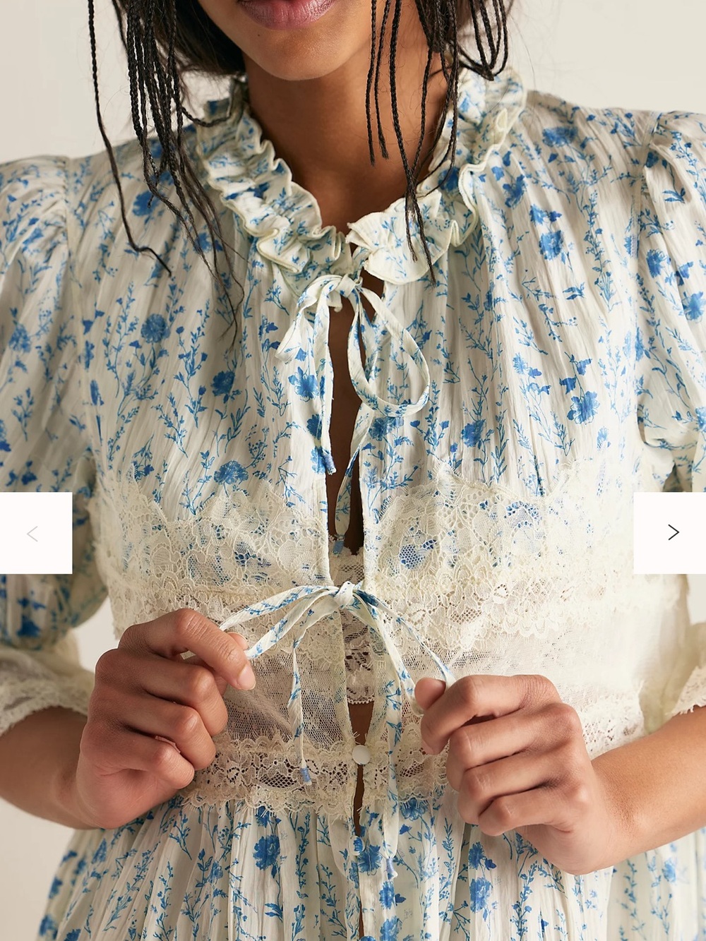 Free People Forever Young Printed Bed Jacket